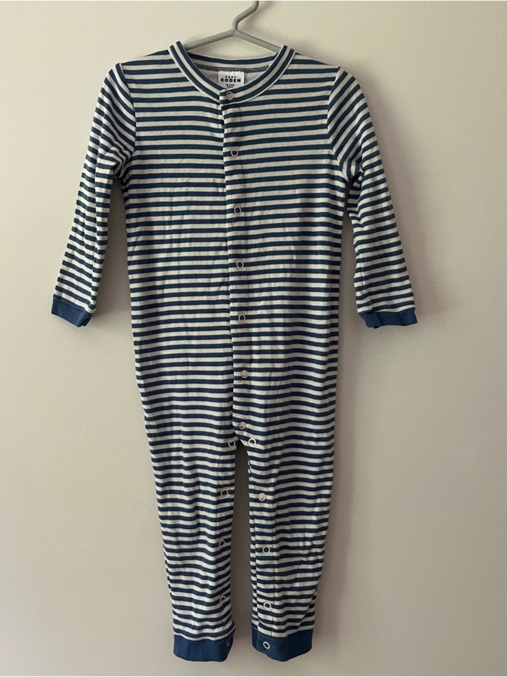 Baby Boden One Piece Sleeper Long Sleeve 18-24m Cotton Stripes